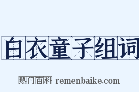 白衣童子组词是什么意思的图片